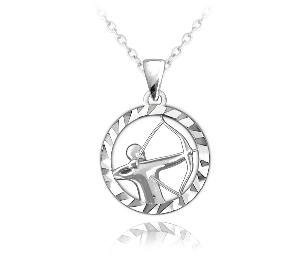 Minet Stříbrný náhrdelník Zodiac JMAS940, Znamení zvěrokruhu Střelec