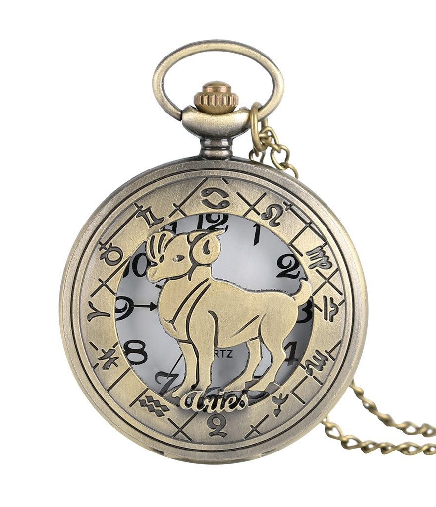 Amparo Miranda® Kapesní hodinky se znamením zvěrokruhu P1090, Znamení zvěrokruhu Beran