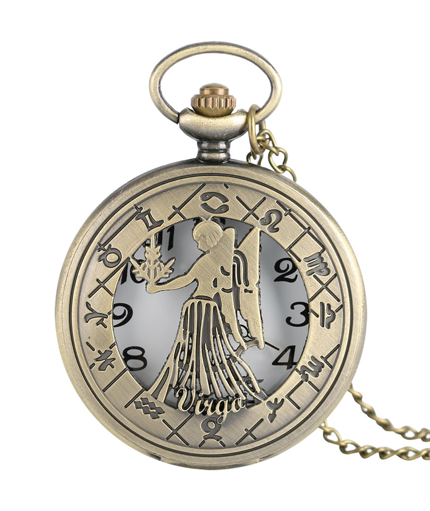 Amparo Miranda® Kapesní hodinky se znamením zvěrokruhu P1090, Znamení zvěrokruhu Panna