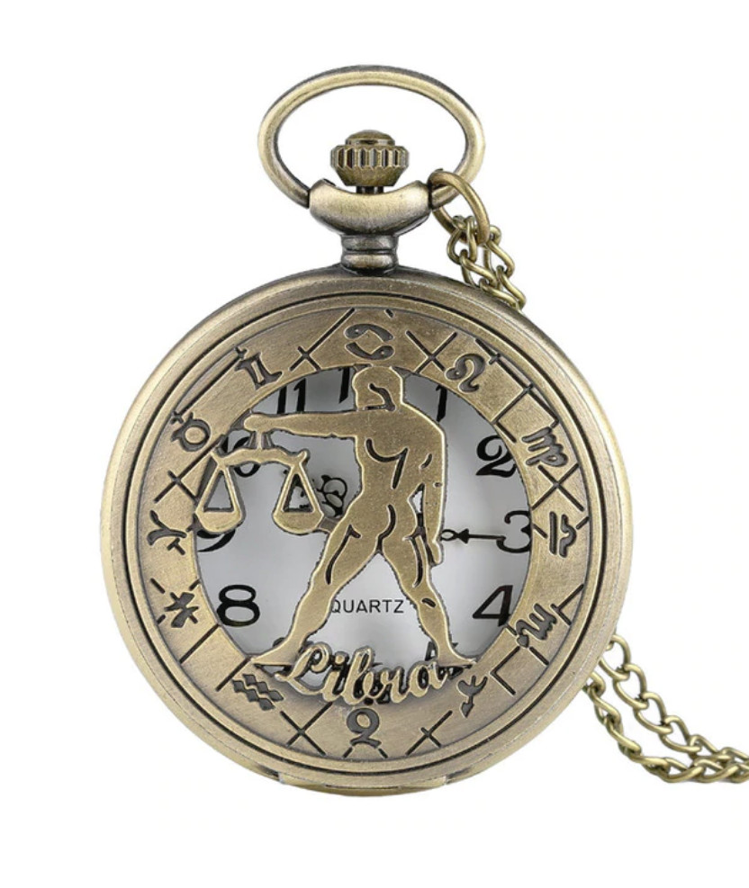 Amparo Miranda® Kapesní hodinky se znamením zvěrokruhu P1090, Znamení zvěrokruhu Váhy