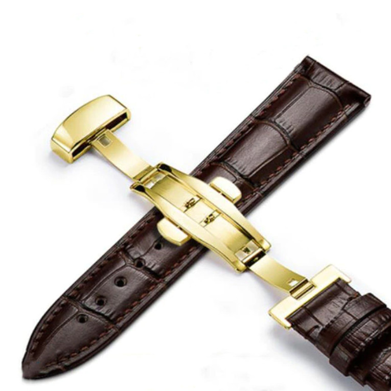 Amparo Miranda® Řemínek na hodinky PD235 brown/gold, Šířka řemínku 22 mm