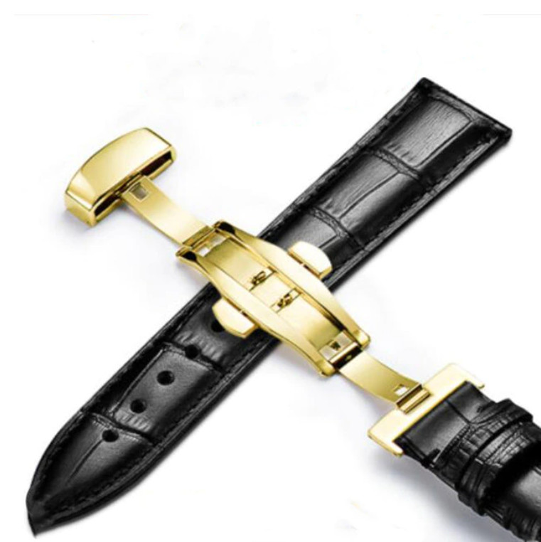 Amparo Miranda® Řemínek na hodinky PD235 black/gold, Šířka řemínku 22 mm