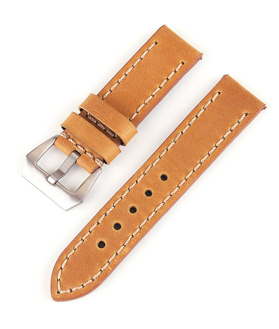 Amparo Miranda® Řemínek na hodinky PD336 světle hnědý, Šířka řemínku 24 mm