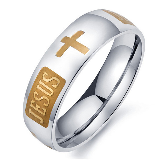 Miranda Prsten z oceli JESUS Z002, Velikost prstenu 61