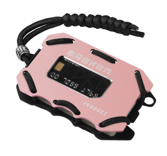 Pouzdro na karty s klipem na bankovky Zeeker ZK03 Pink