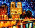 Malování podle čísel Večerní Katedrála Notre-Dame