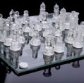 Skleněné šachy 24x24cm
