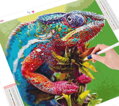 Diamantový obrázek Barevný chameleón
