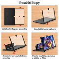 Skládací 3D zvětšovač obrazovky 10" na mobil