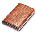Pouzdro na karty a bankovky Cardslide Croco Light brown 