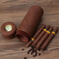 Kožený humidor na doutníky cestovní Brown