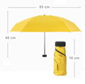 Skládací mini deštník D8515 vínový 16cm