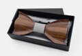 Dřevěný motýlek Miranda s kapesníčkem a manžetovými knoflíčky M161-104