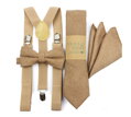 Set motýlek a kšandy Miranda SM777 Beige