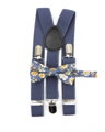 Detský set motýlek a traky H001 Navy