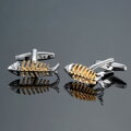 Manžetové knoflíčky Gold Fishbone MK182