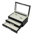 Dřevěná kazeta na manžetové knoflíky Miranda 4120-108 Black