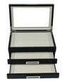 Dřevěná kazeta na manžetové knoflíky Miranda 4120-108 Black