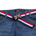 Opasek England Canvas Tricolor