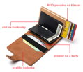 Pouzdro na karty a bankovky Cardslide AM0151 Light Brown