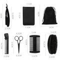 Hřeben, kartáč a nůžky na knír a vousy H508 Black