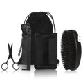 Hřeben, kartáč a nůžky na knír a vousy H508 Black