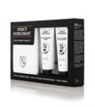 Percy Nobleman Face & Stubble čisticí gel na obličej a vousy 75 ml + hydratační krém na obličej a vousy 75 ml + ručník na obličej dárková sada