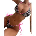 Dvoudielne plavky Leopard S242 Pink