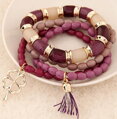 Náramek s korálky NM77 Purple
