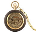 Kapesní hodinky Antique Wooden Watch P2138