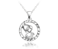Minet Stříbrný náhrdelník Zodiac JMAS940