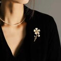 Brož Gold Flower AM304