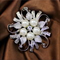Brož Miranda Pearl Flower