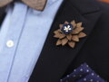 Brož Miranda Wooden Flower 11-12