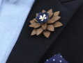 Brož Miranda Wooden Flower 11-12