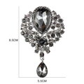 Brož Crystal Water Drop B22124 Black