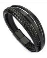 Náramek z kůže Leather SL007 Black 