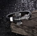 Kožený náramek Viking S618 Silver