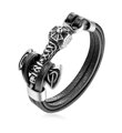 Kožený náramek Viking S618 Silver