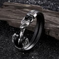 Kožený náramek Viking S315 Silver