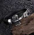 Kožený náramek Viking S315 Silver