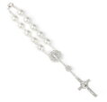 Náramek perlový růženec YL005 Silver