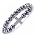 Náramek Cross Hematit NT5118