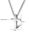 Přívěsek kříž B856 Silver