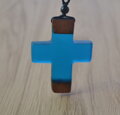 Křížek Miranda Resin Wood Blue C82