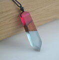 Miranda Přívěsek Resin Wood ES175 Blue-Pink