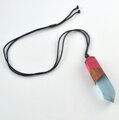 Miranda Přívěsek Resin Wood ES175 Blue-Pink