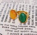 Prsten Two Stones AM3080 Yellow-Green