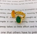 Prsten Two Stones AM3080 Yellow-Green