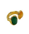 Prsten Two Stones AM3080 Yellow-Green